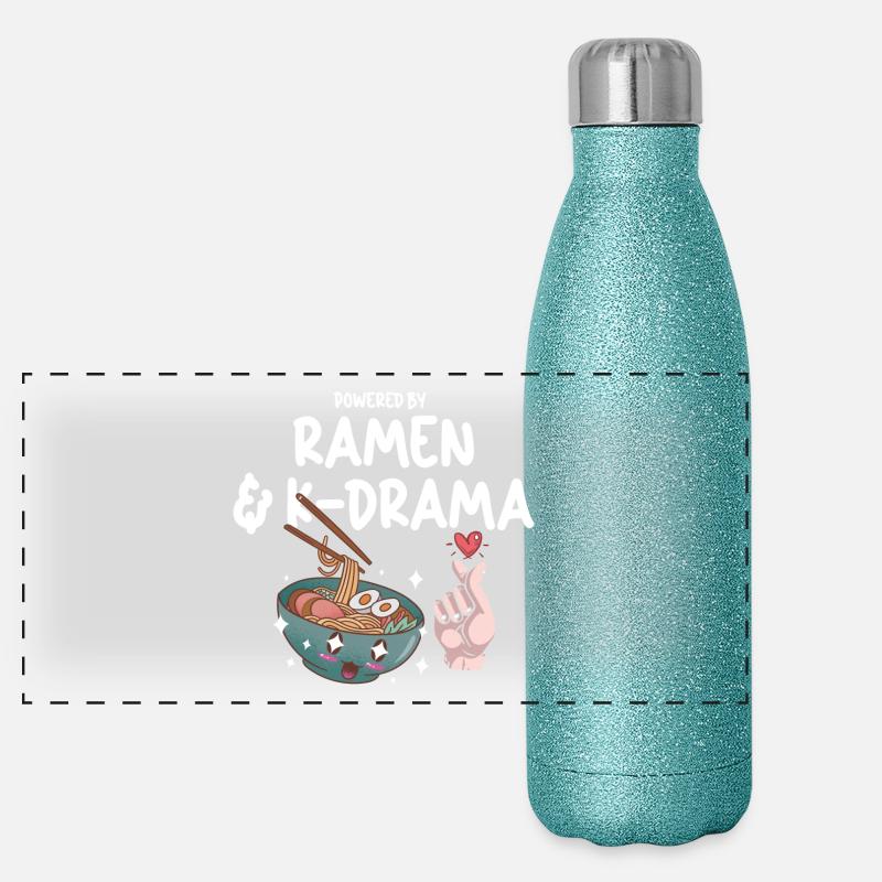 Powered by ramen and K-drama Panoramic Glitter Thermal Bottle 500 ml