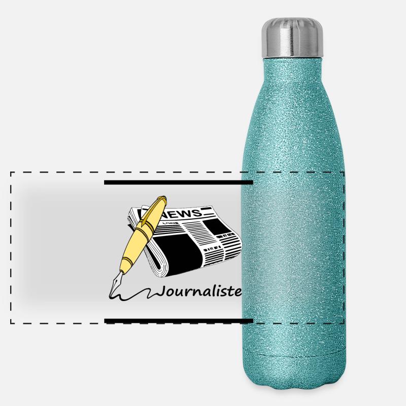Journaliste Gourde isotherme panoramique pailletée 500 ml