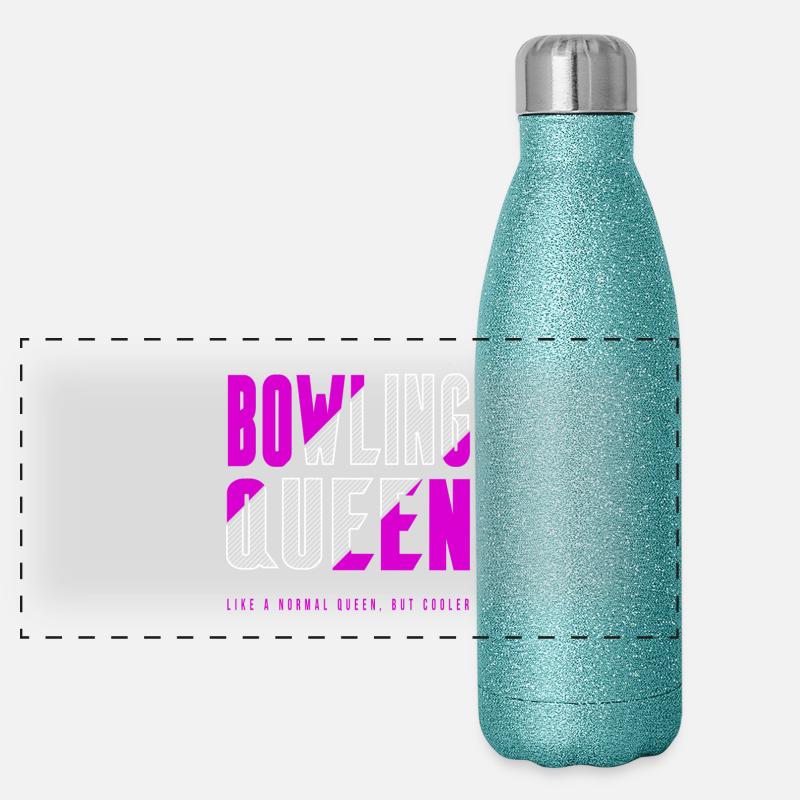 Reine du bowling Gourde isotherme panoramique pailletée 500 ml