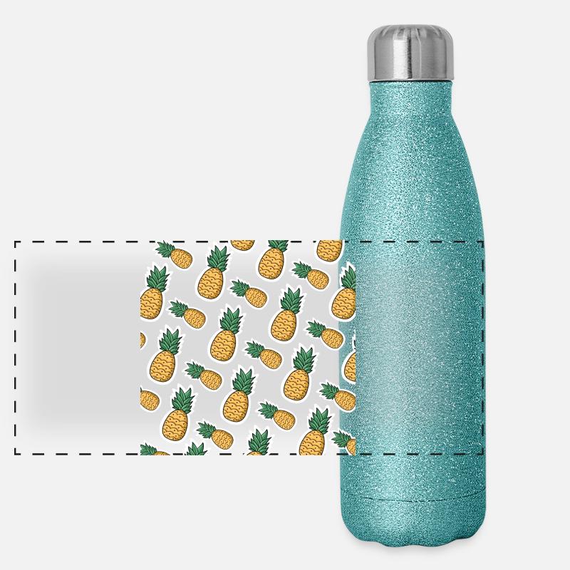 Tasty Pineapple Panoramic Glitter Thermal Bottle 500 ml