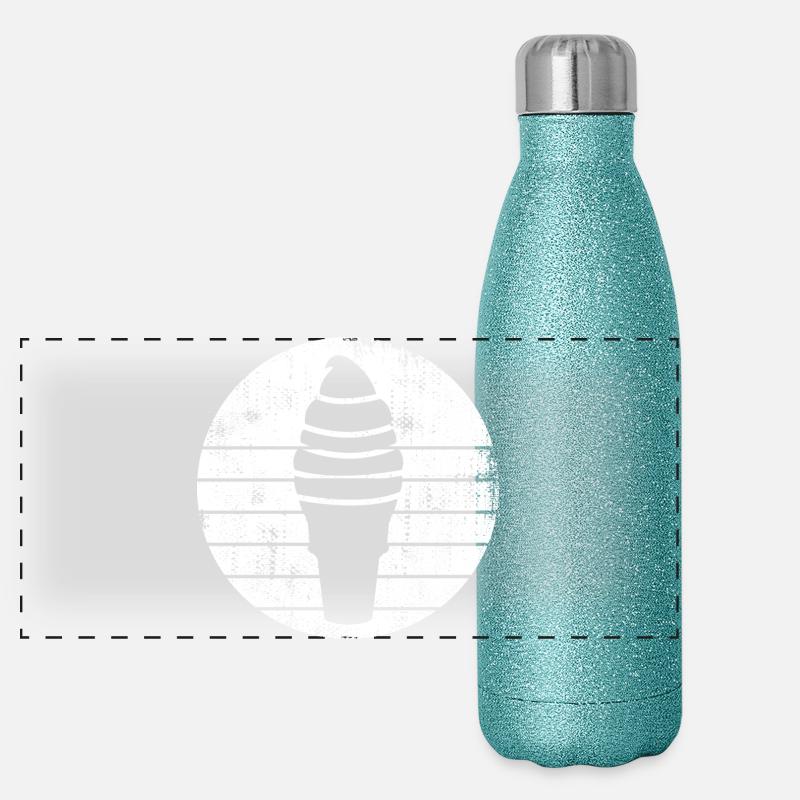 Cornet de crème glacée Gourde isotherme panoramique pailletée 500 ml