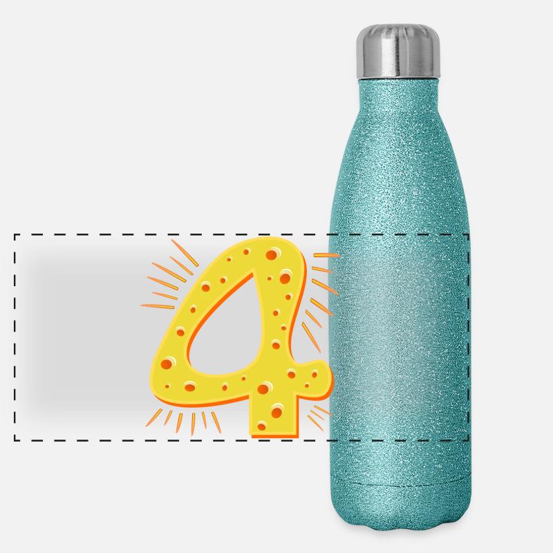 NUMÉRO 4 ANS - FROMAGE QUATRE ANS Gourde isotherme panoramique pailletée 500 ml