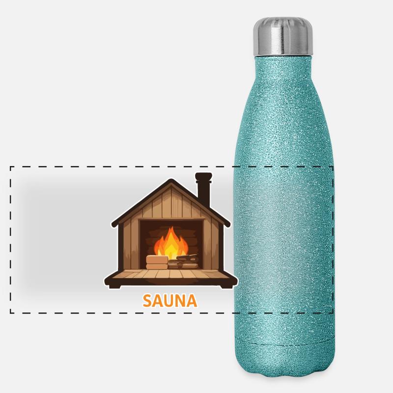 Sauna Panorama Glitzer Isolierflasche 500 ml