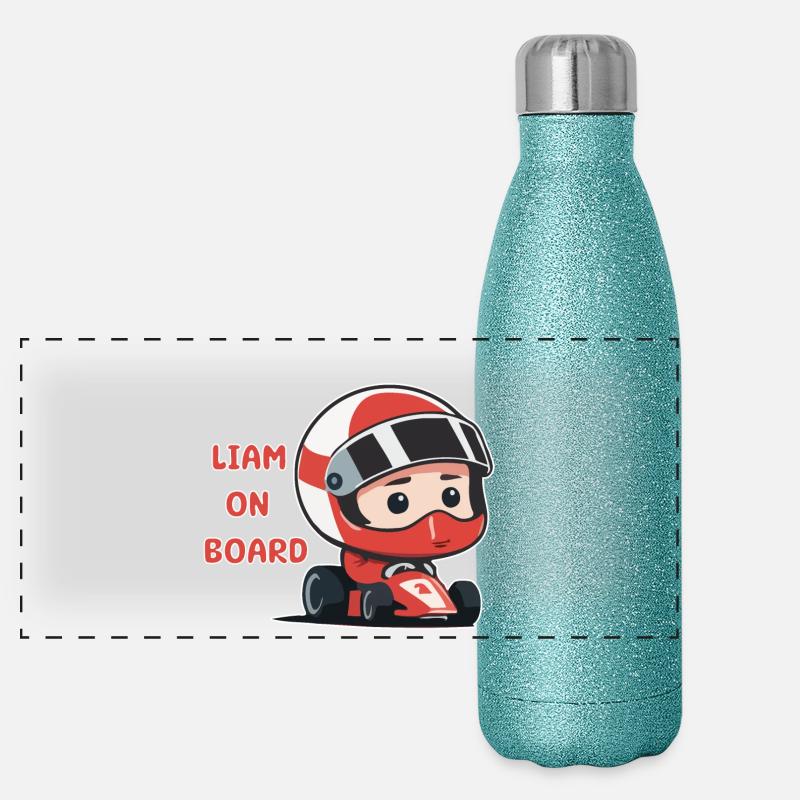 Liam on board Panorama Glitzer Isolierflasche 500 ml