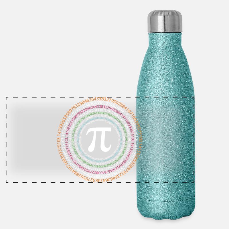 Pi Day - Bonne journée Pi Gourde isotherme panoramique pailletée 500 ml