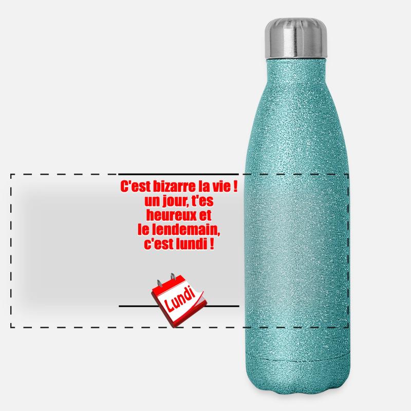 Tomorrow is Monday Panoramic Glitter Thermal Bottle 500 ml