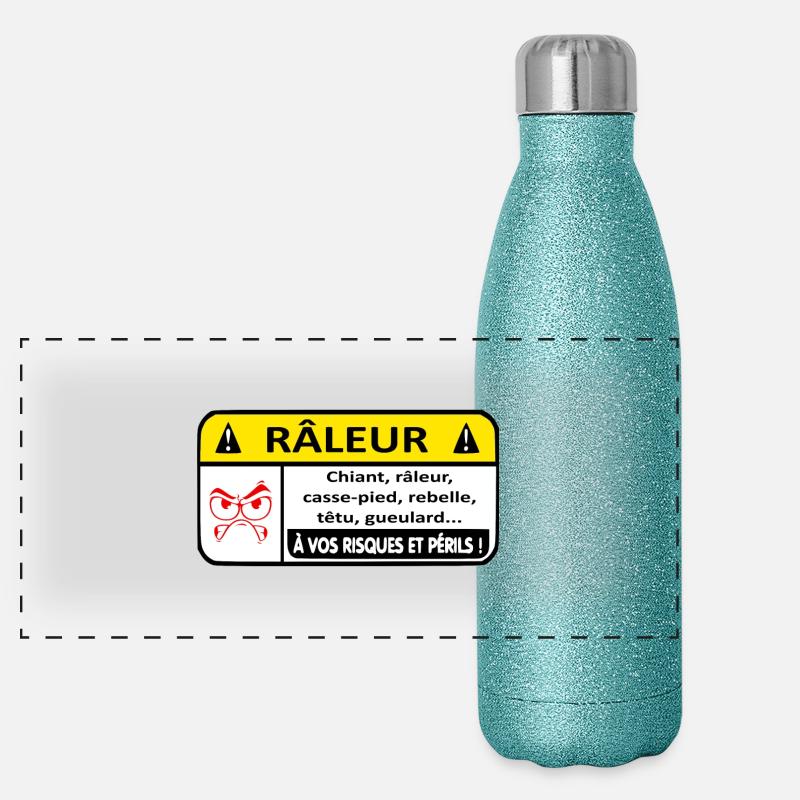 Danger Râleur Gourde isotherme panoramique pailletée 500 ml