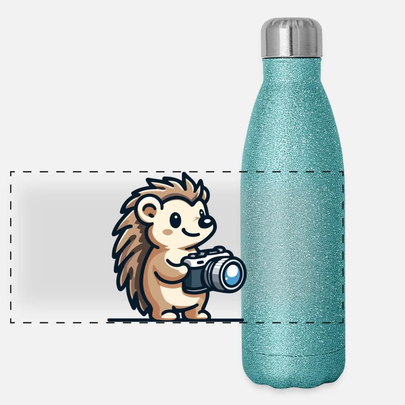 Snapshot Hedgehog: The Shutterbug Buddy Panoramic Glitter Thermal Bottle 500 ml