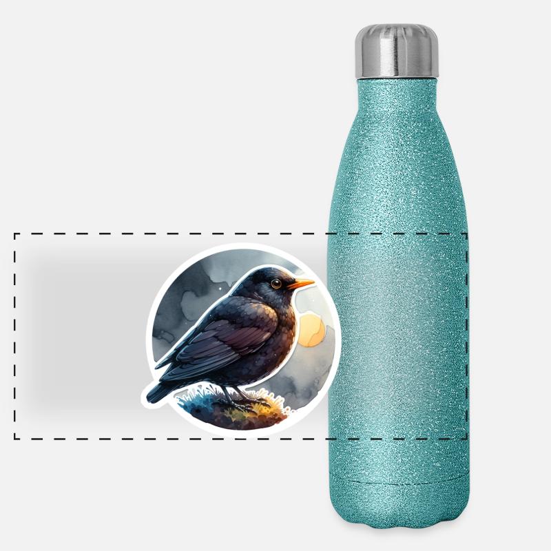 Merle Gourde isotherme panoramique pailletée 500 ml