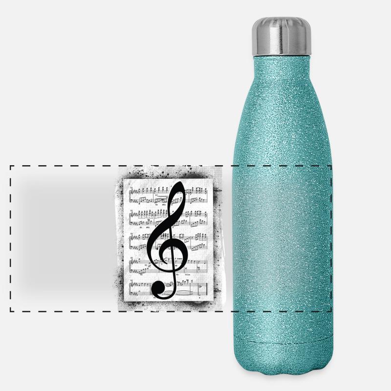 Musique de note de musique Gourde isotherme panoramique pailletée 500 ml