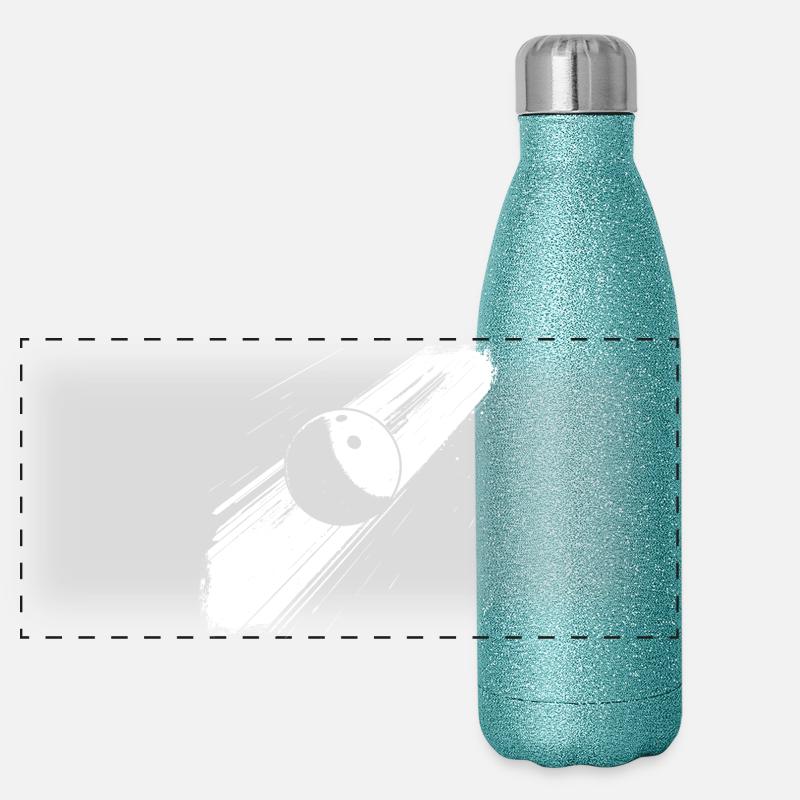 Bowlingkugel Panorama Glitzer Isolierflasche 500 ml