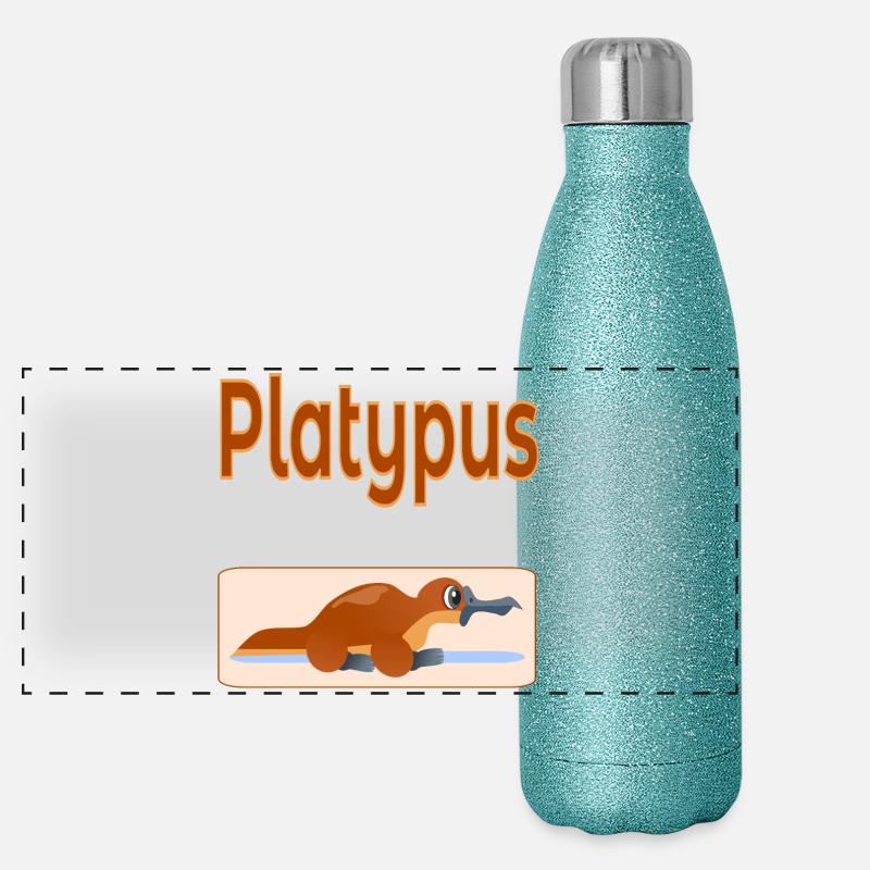 Schnabeltier Australien Panorama Glitzer Isolierflasche 500 ml