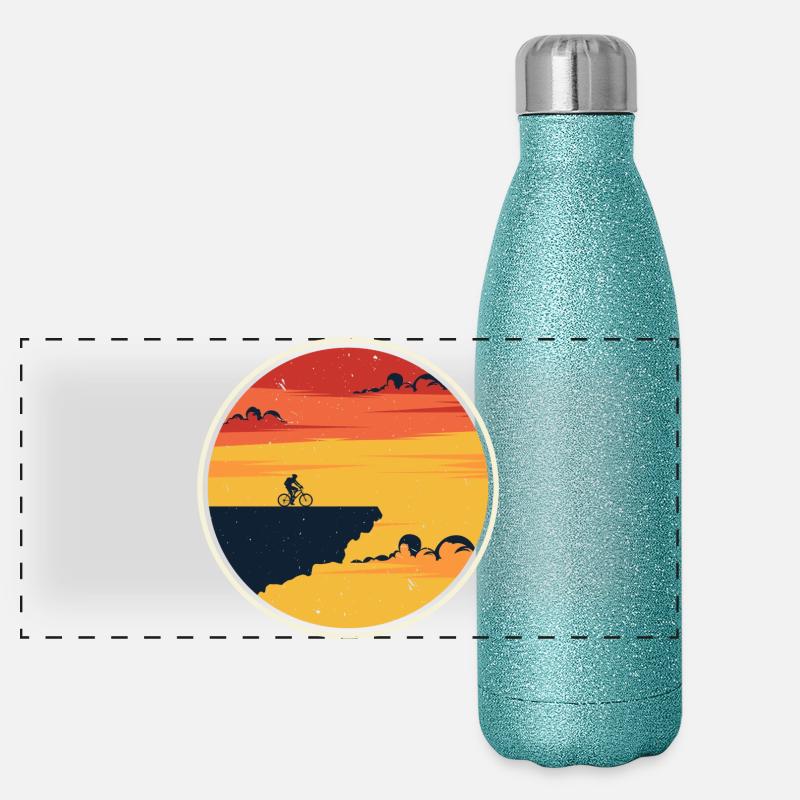 Sunset Cliff Ride Panoramic Glitter Thermal Bottle 500 ml