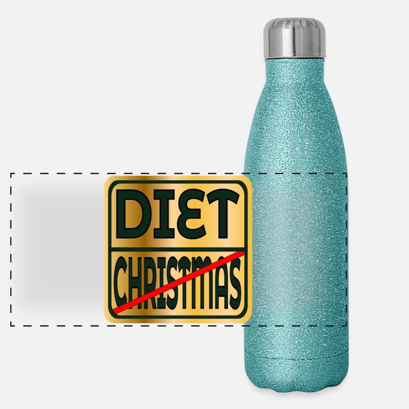 RÉGIME ALIMENTAIRE DE NOËL Gourde isotherme panoramique pailletée 500 ml