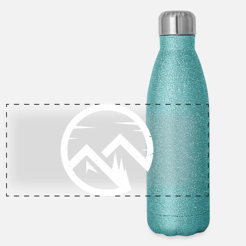 Circular Mountain Emblem Panoramic Glitter Thermal Bottle 500 ml
