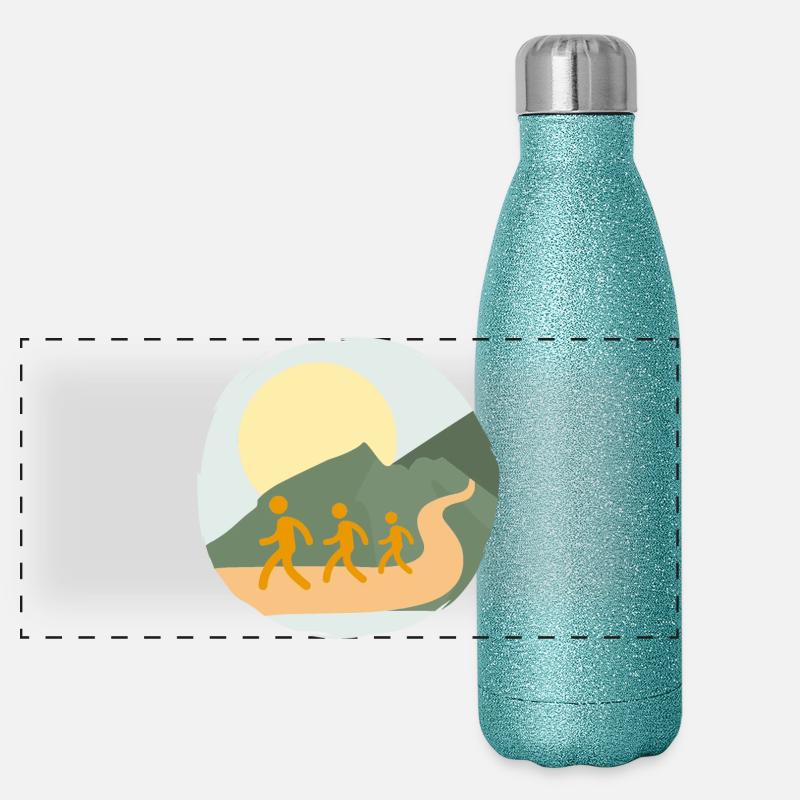 Continuez à marcher Gourde isotherme panoramique pailletée 500 ml