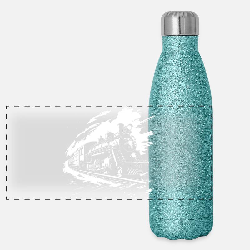 Railway Drawing Panoramic Glitter Thermal Bottle 500 ml