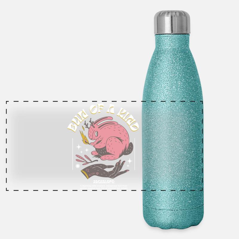 Mystischer Jackalope – Einzigartig & Magisch Panorama Glitzer Isolierflasche 500 ml