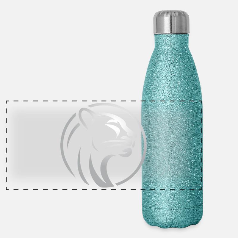tete de panthère Gourde isotherme panoramique pailletée 500 ml
