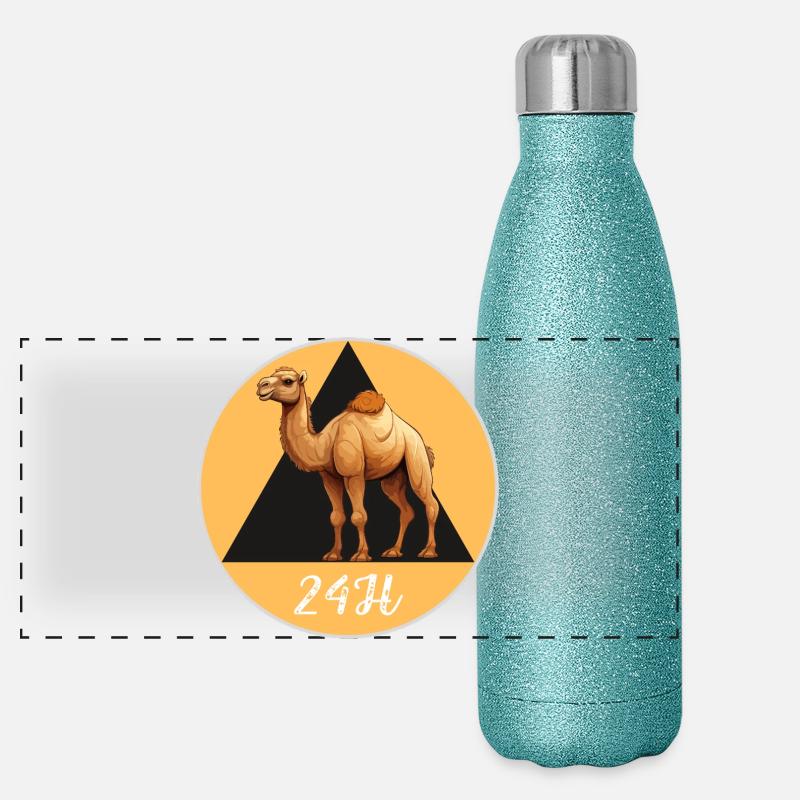 Kamel 24h Panorama Glitzer Isolierflasche 500 ml