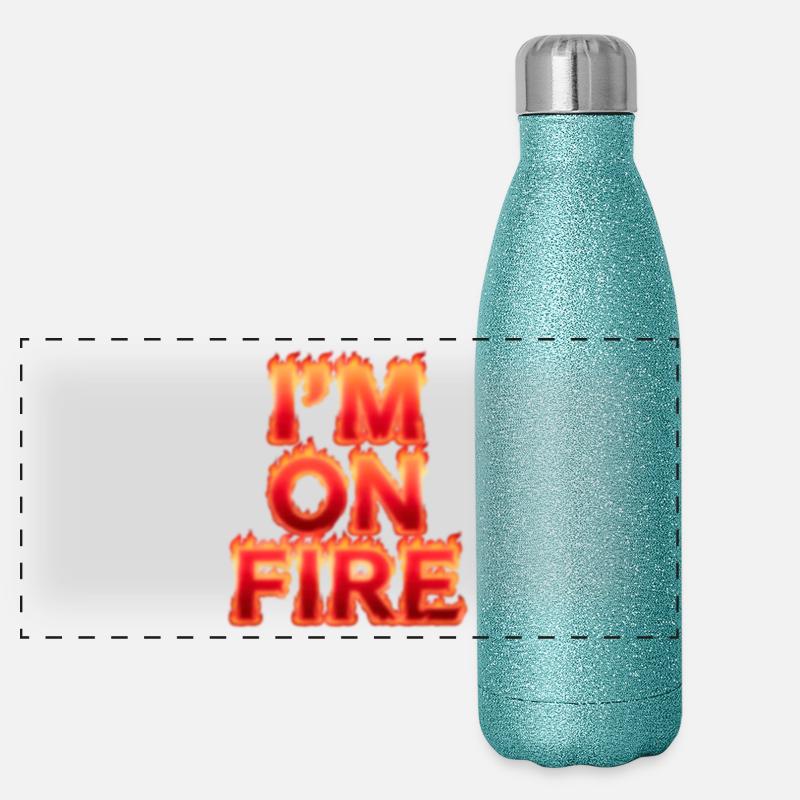 Je suis en feu Gourde isotherme panoramique pailletée 500 ml
