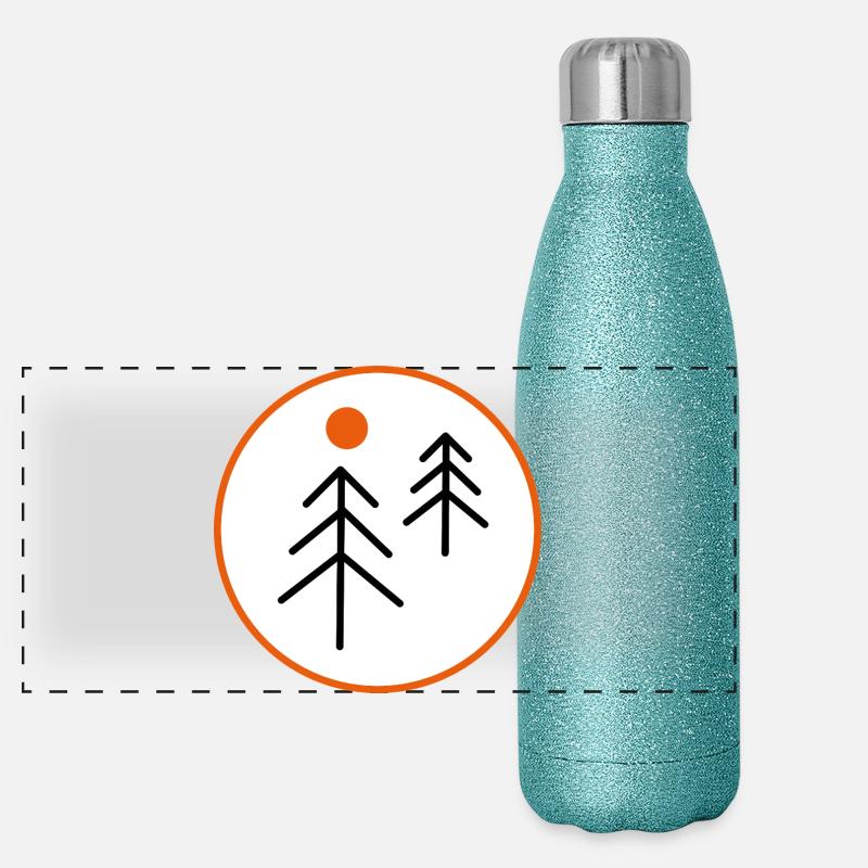 Baum Panorama Glitzer Isolierflasche 500 ml