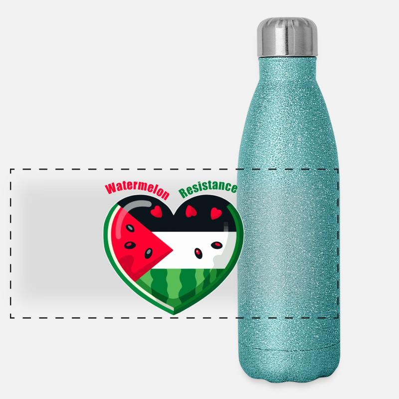 Watermelon Resistance Panoramic Glitter Thermal Bottle 500 ml