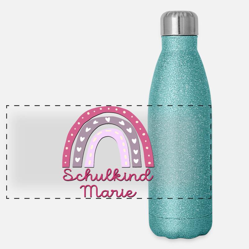 SCHULANFANG SCHULKIND MARIE Panorama Glitzer Isolierflasche 500 ml
