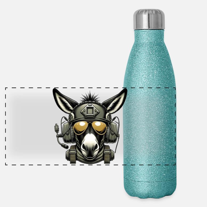Donkey Military Design Panoramic Glitter Thermal Bottle 500 ml