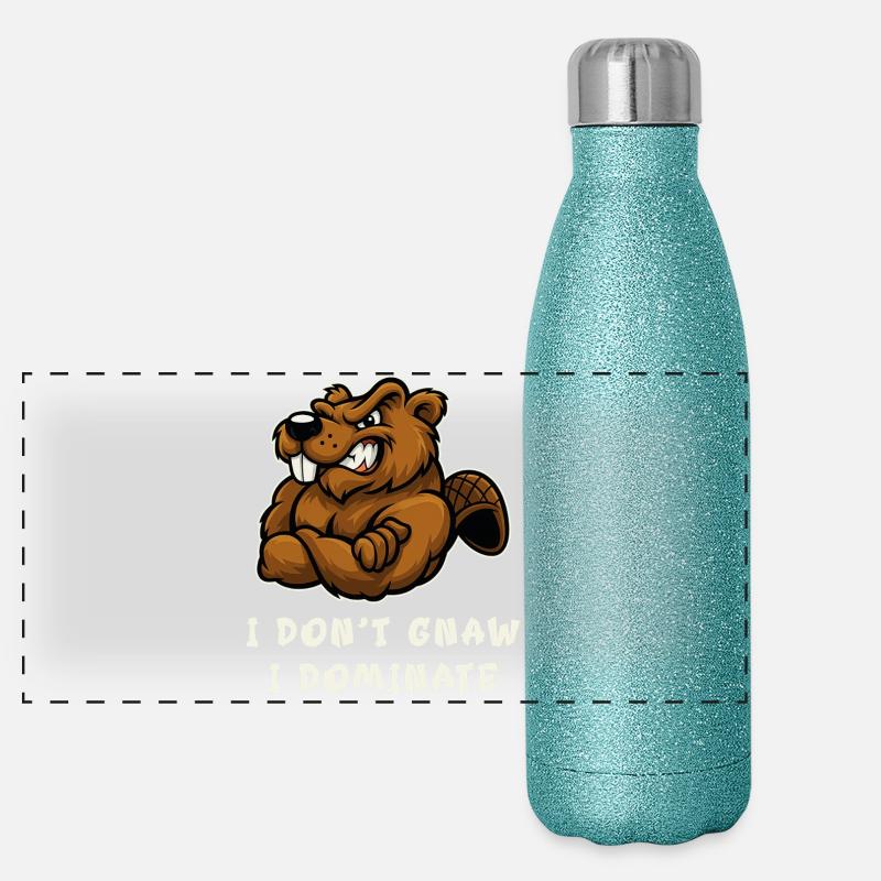 I don't nibble, I dominate Panoramic Glitter Thermal Bottle 500 ml