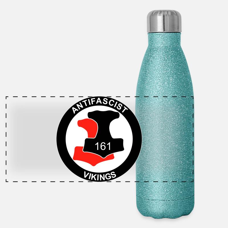 Antifa Vikings Panorama Glitzer Isolierflasche 500 ml
