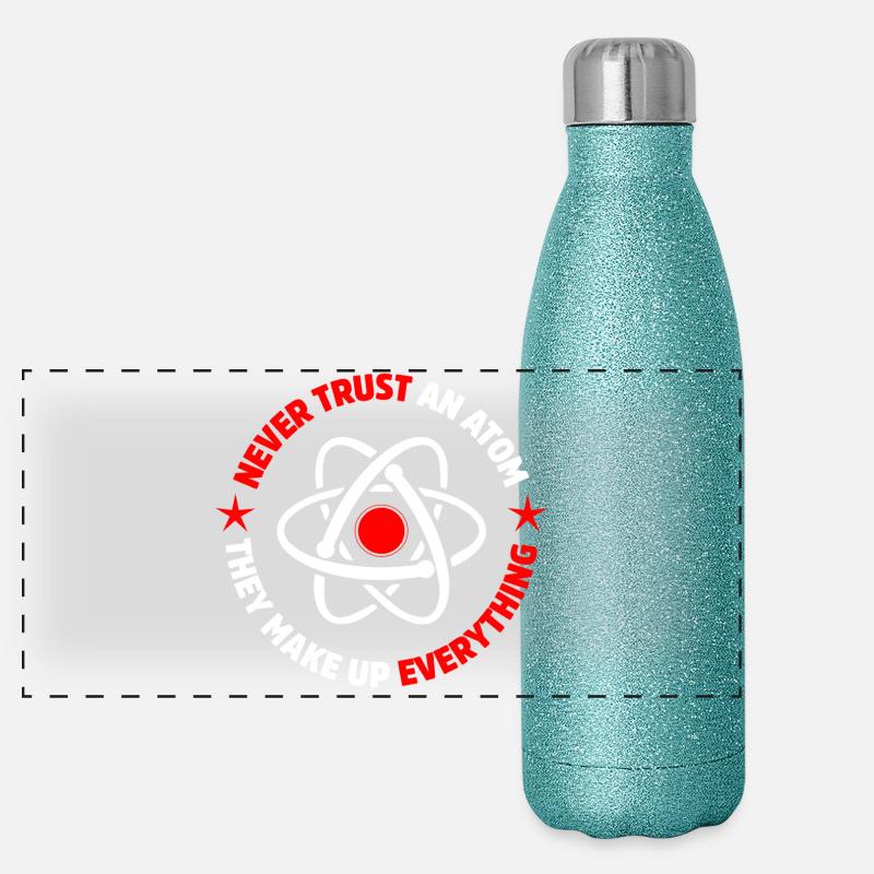 Protons, neutrons, électrons, Gourde isotherme panoramique pailletée 500 ml