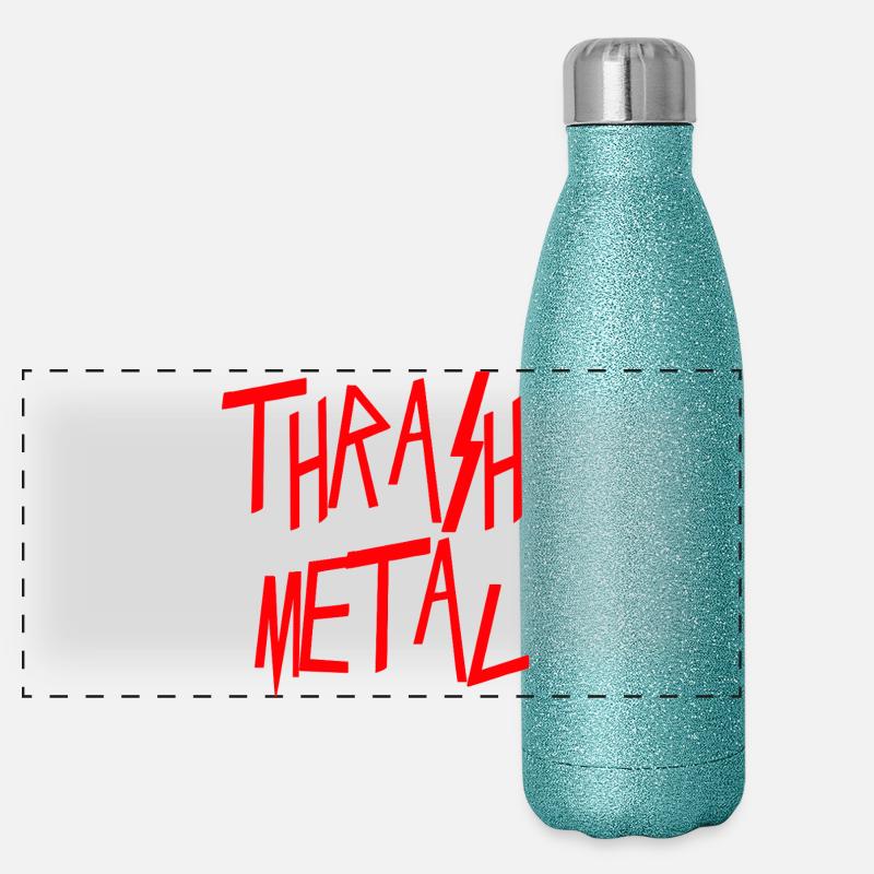 Thrash Metall Panorama Glitzer Isolierflasche 500 ml