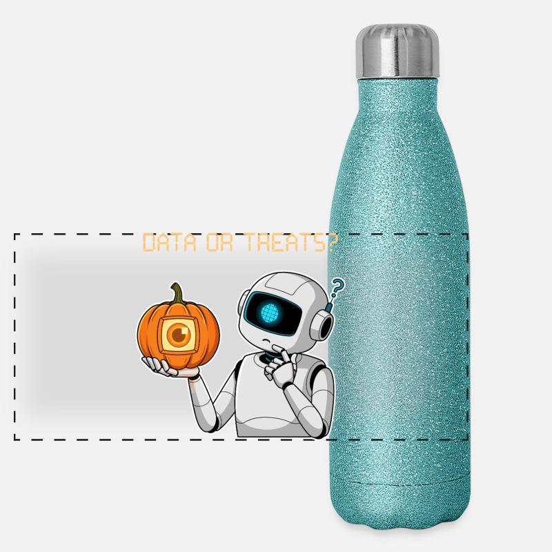 Data or Treats ? Panorama Glitzer Isolierflasche 500 ml