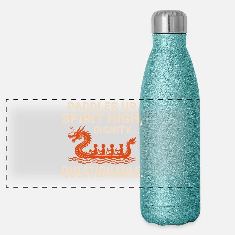 Équipage de course de bateaux-dragons Gourde isotherme panoramique pailletée 500 ml