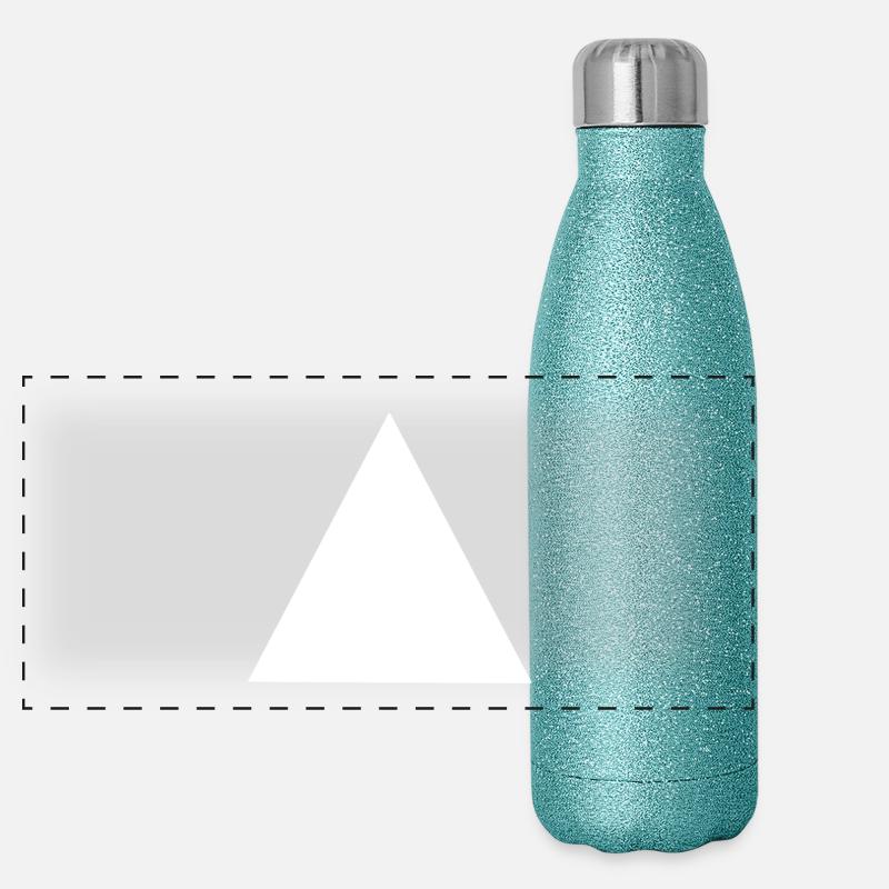 Abstrakte geometrische Dreieckscomposition Panorama Glitzer Isolierflasche 500 ml