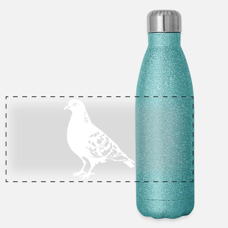 Dove Drawing Panoramic Glitter Thermal Bottle 500 ml
