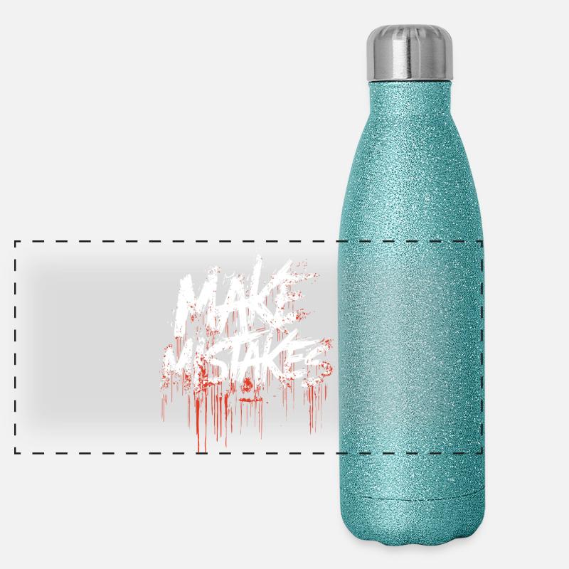 Mache Fehler Panorama Glitzer Isolierflasche 500 ml