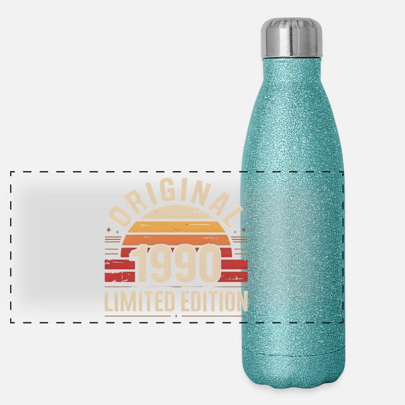 Original 1990 Edition Limitée Vintage Gourde isotherme panoramique pailletée 500 ml