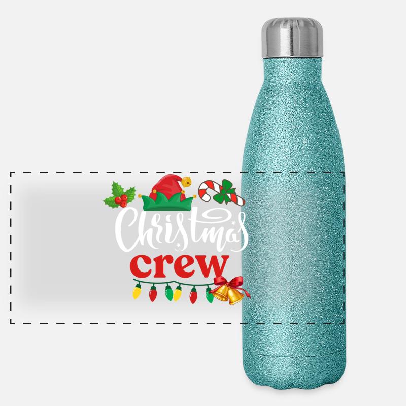 Équipage de Noël Gourde isotherme panoramique pailletée 500 ml