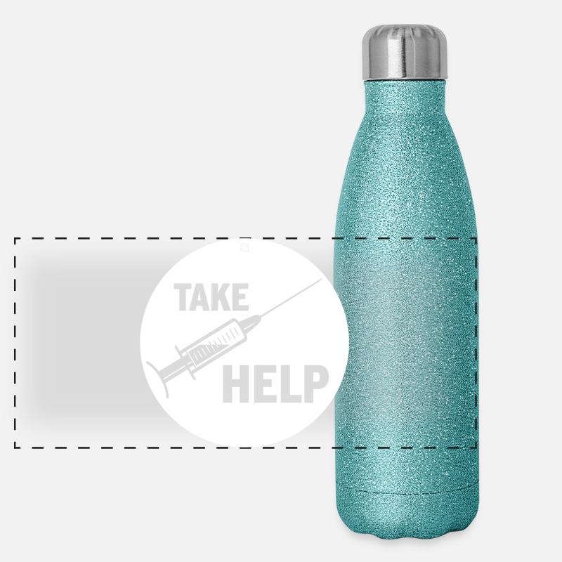 TAKE HELP Panorama Glitzer Isolierflasche 500 ml
