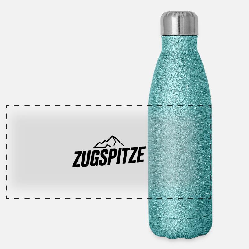 Zugspitze - Conception de souvenirs Gourde isotherme panoramique pailletée 500 ml