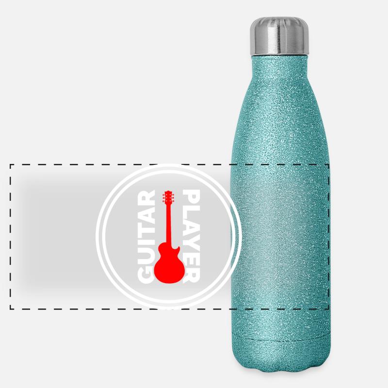 Guitar player Panoramic Glitter Thermal Bottle 500 ml