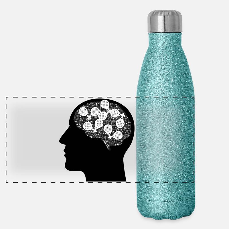 Padel in my mind Gourde isotherme panoramique pailletée 500 ml