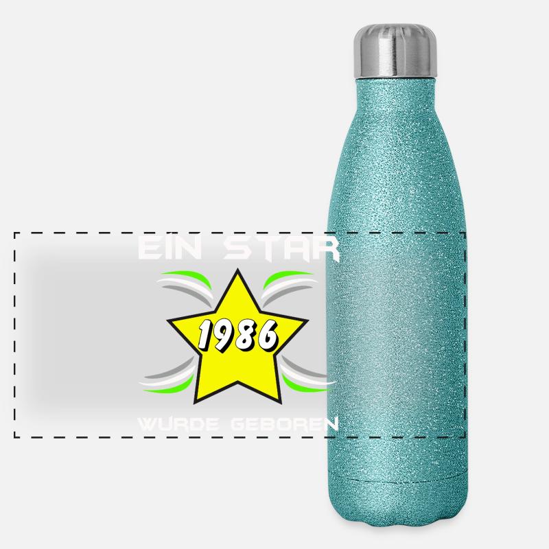 Né en 1986 : Stern-Star Design Gourde isotherme panoramique pailletée 500 ml