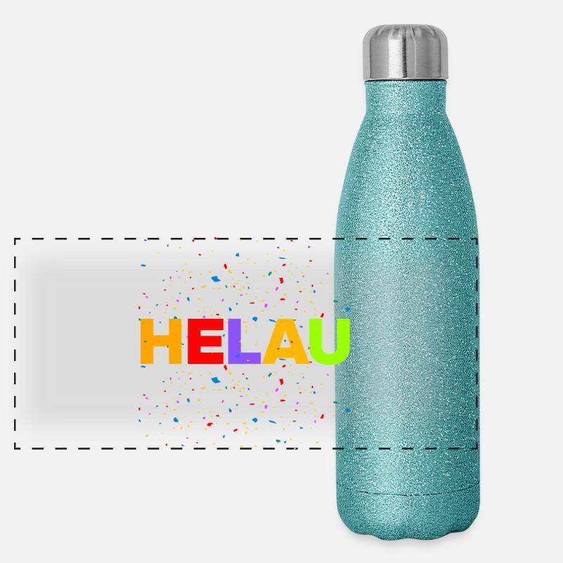 HELAU, CONFETTI EXPLOSION! Panoramic Glitter Thermal Bottle 500 ml