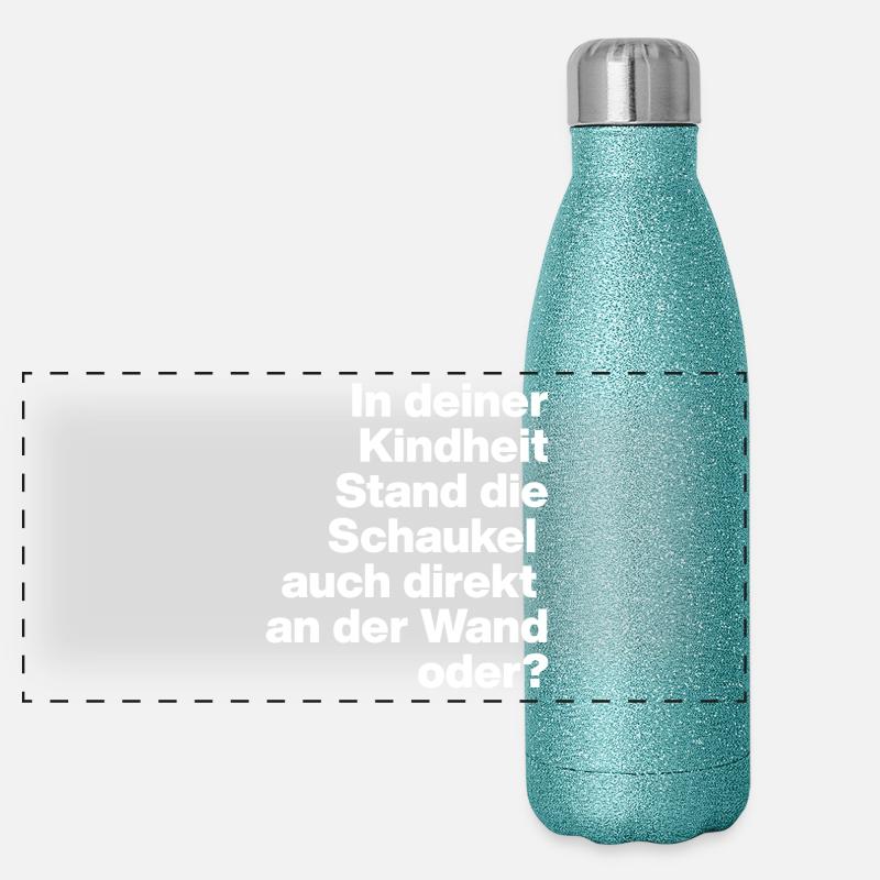 SWING ON THE WALL, STUPID, SARCASM, NAUGHTY Panoramic Glitter Thermal Bottle 500 ml