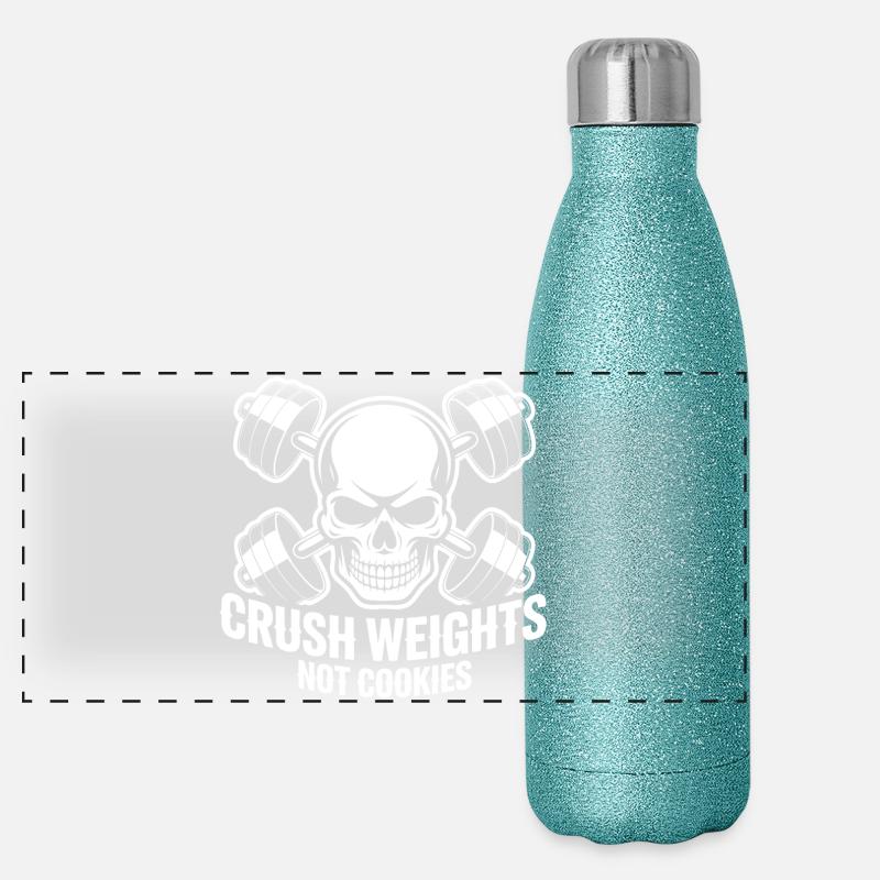 Salle de Crush Weights Sans Sucre Gourde isotherme panoramique pailletée 500 ml