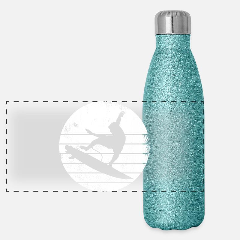 Surfer Design Panoramic Glitter Thermal Bottle 500 ml