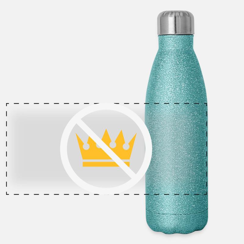Pas de rois ! (Panneau de protestation / NEG 2C) Gourde isotherme panoramique pailletée 500 ml
